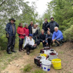 photo de groupe de la cueillette des myrtilles à Glux le 2 août 2023